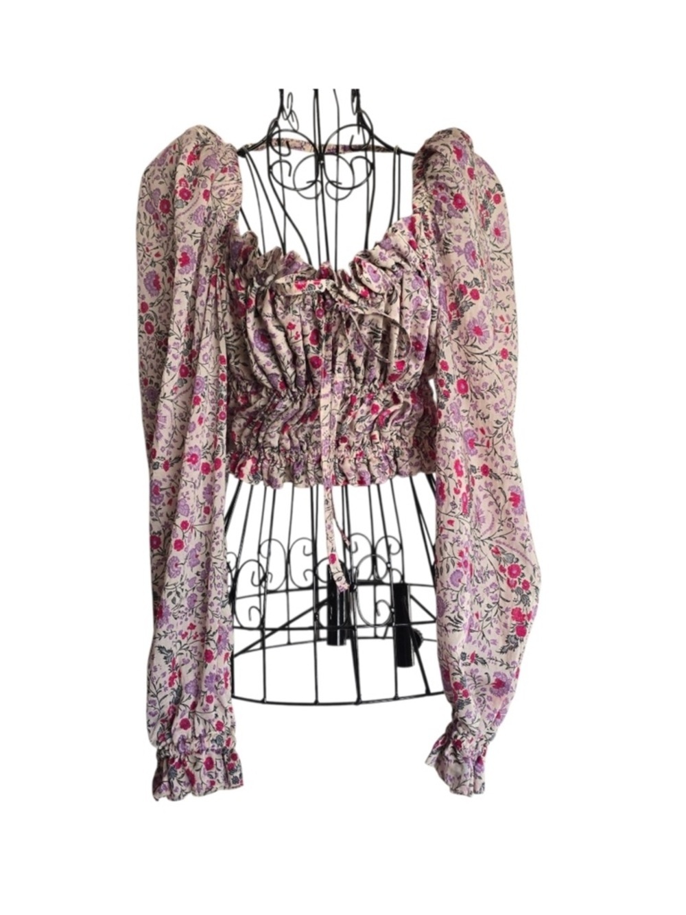 Sabina Musayev Maelys Top In Ivory Print, Size XS - Picture 3 of 11